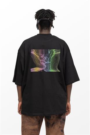 AFTERBASE Kissing Couple Reflektörlü Oversize Tshirt 