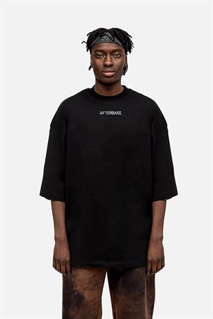 AFTERBASE Medusa Art Gri Reflektörlü Oversize T-shirt