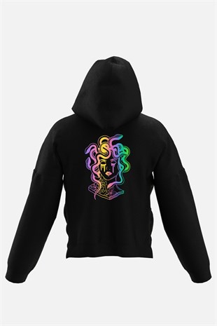 AFTERBASE Medusa Art Reflektörlü Kapüşonlu Oversize Sweatshirt