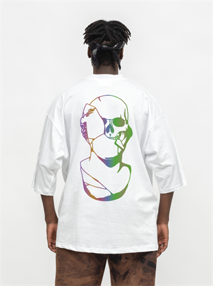 AFTERBASE New Skull Reflektörlü Oversize Tshirt