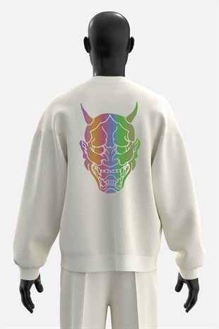 AFTERBASE Oni Mask Reflektörlü Oversize Sweatshirt