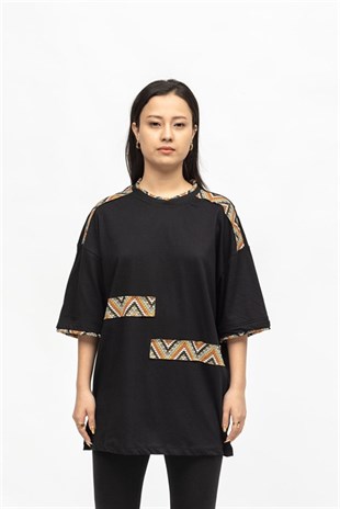 AFTERBASE Desenli Oversize Tshirt