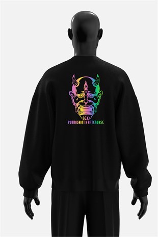 AFTERBASE Punk N Saint Reflektörlü Oversize Sweatshirt