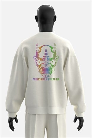 AFTERBASE Punk N Saint Reflektörlü Oversize Sweatshirt