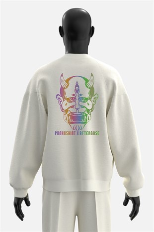 AFTERBASE Punk N Saint Reflektörlü Oversize Sweatshirt
