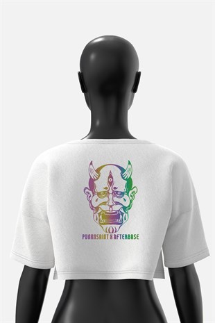 AFTERBASE Punk N Saint Reflektörlü Crop T-shirt
