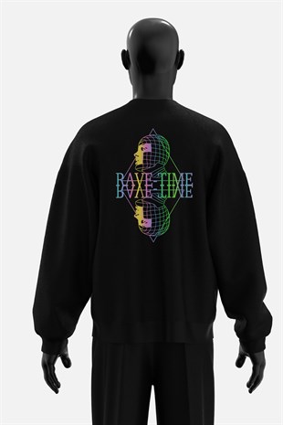 AFTERBASE Rave Time Reflektörlü Oversize  Sweatshirt
