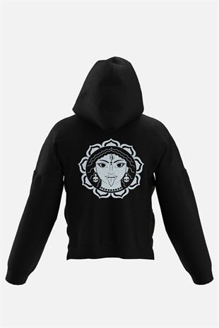 AFTERBASE Raver Visnu Shivaya Gri Reflektörlü Kapüşonlu Oversize Sweatshirt