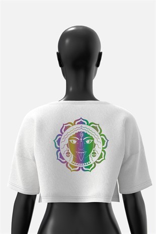 AFTERBASE Raver Visnu Shivaya Reflektörlü Crop T-shirt