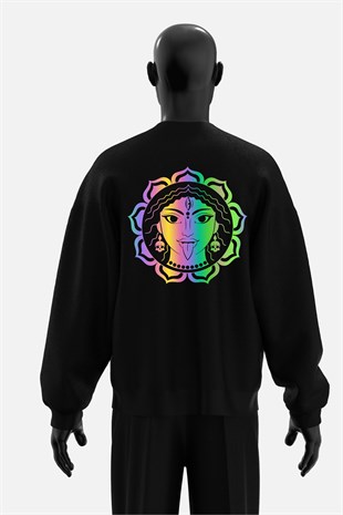 AFTERBASE Raver Visnu Shivaya Reflektörlü Oversize Sweatshirt