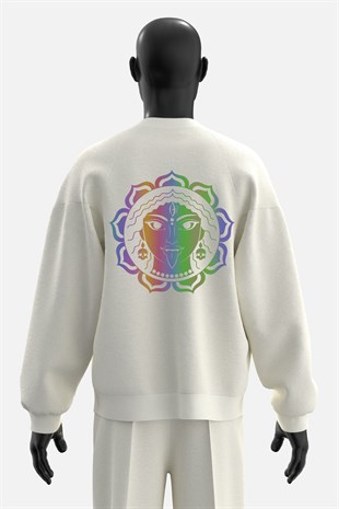AFTERBASE Raver Visnu Shivaya Reflektörlü Oversize Sweatshirt