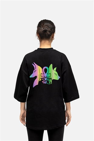 AFTERBASE Sfenksy Reflektörlü Oversize T-shirt