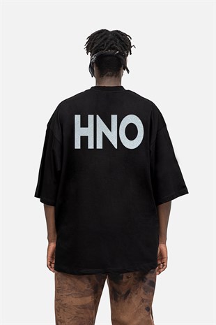 AFTERBASE Techno Couple Gri Reflektörlü Oversize T-shirt