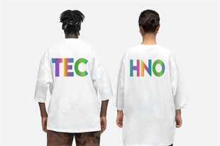 AFTERBASE Techno Couple Reflektörlü Oversize T-shirt