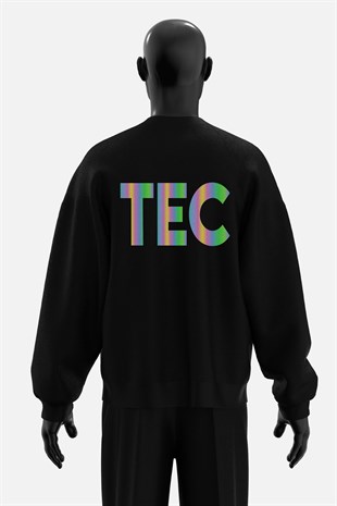 AFTERBASE Techno Couple Reflektörlü Oversize  Sweatshirt