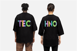 AFTERBASE Techno Couple Reflektörlü Oversize T-shirt