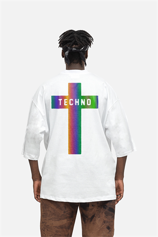 AFTERBASE Techno Cross Reflektörlü Oversize Tshirt