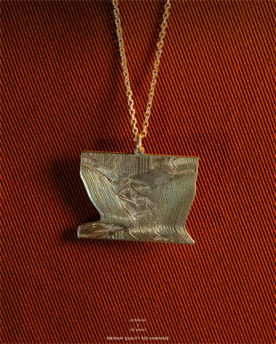 Kissing Couple Gold Kaplama 925 Silver