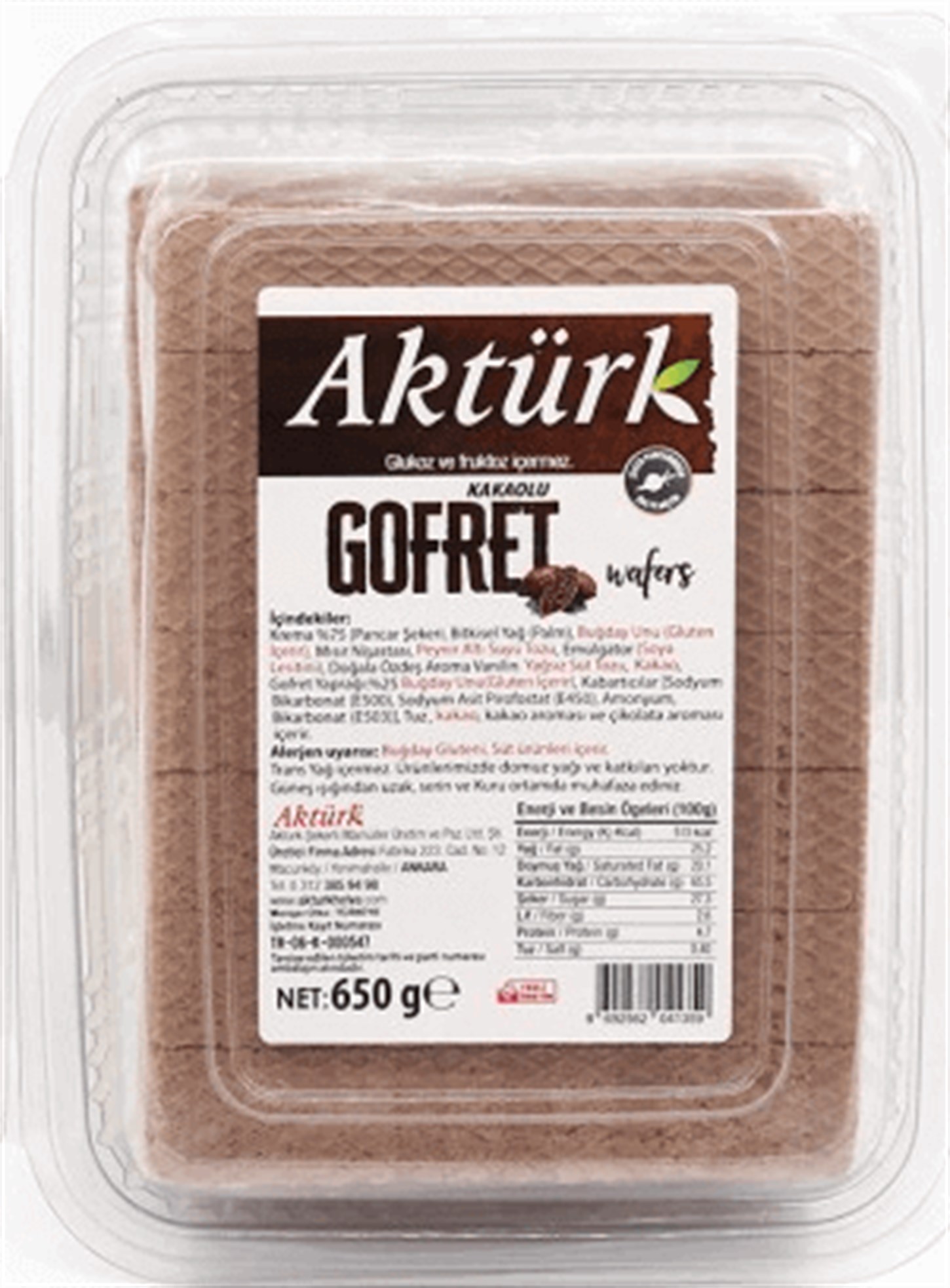 AKTÜRK GOFRET KAKAOLU 475 GR