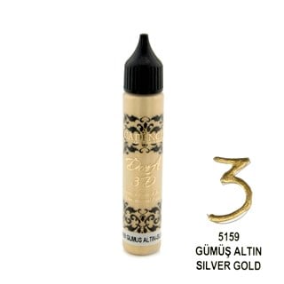 3d Dora Boncuk Boya 5159 Gümüş Altın 25ml