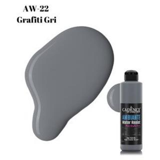 Ambiante Suya Dayanıklı Boya AW-22 Grafiti Gri 250 ML