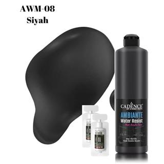 Ambiante Islak Zemin Boyası Metalik AWM-08 Siyah 500 ML