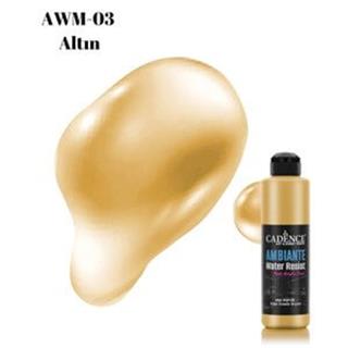 Ambiante Suya Dayanıklı Boya Metalik AWM-03 Altın 250 ML