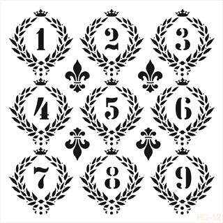 HDM12 Home Dekor Midi Stencil 25x25