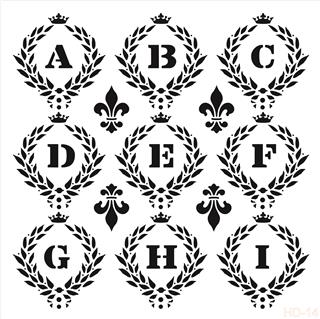 HDM14 Home Dekor Midi Stencil 25x25