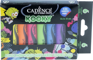 Kooky 6lı Fosforlu Akrilik Boya Seti 