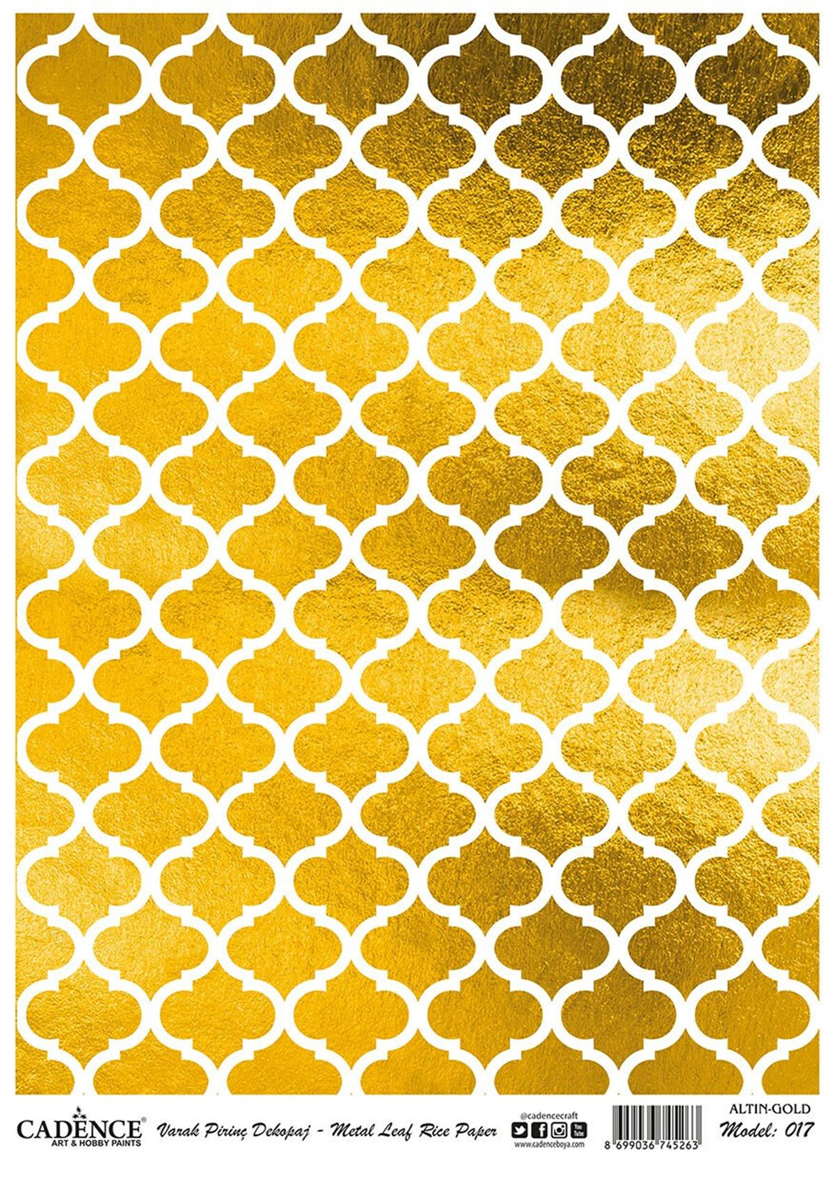 Varak Pattern Cadence Varak Altın Pirinç Dekopaj Model 17 30x42