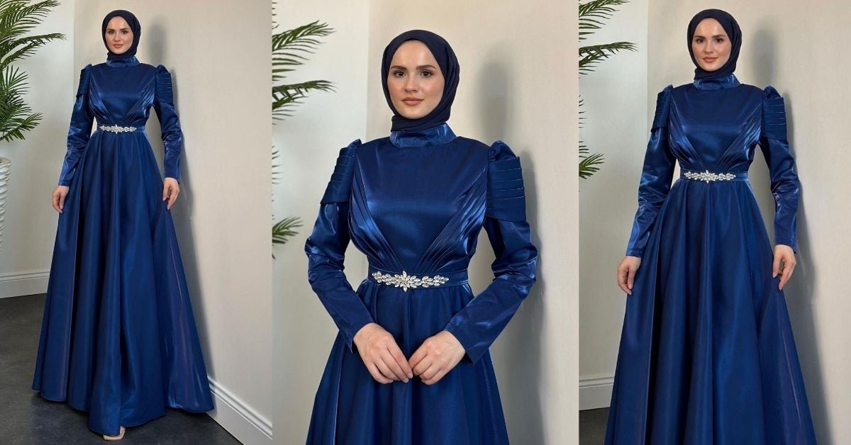 Kabarık tesettür abiye