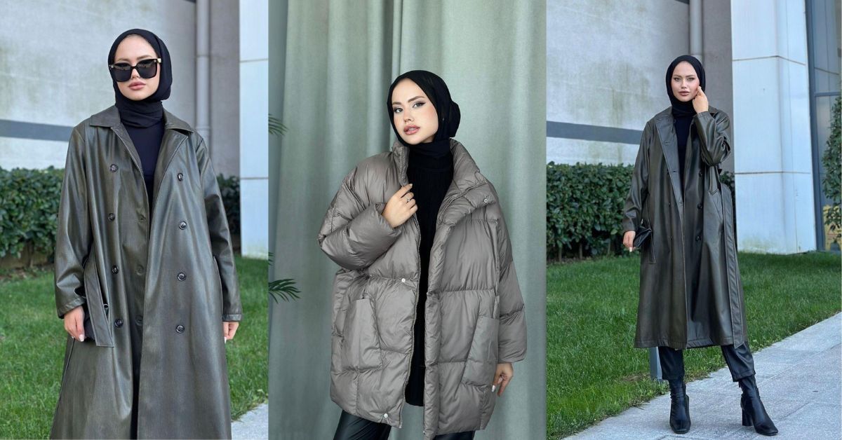Deri uzun trençkot