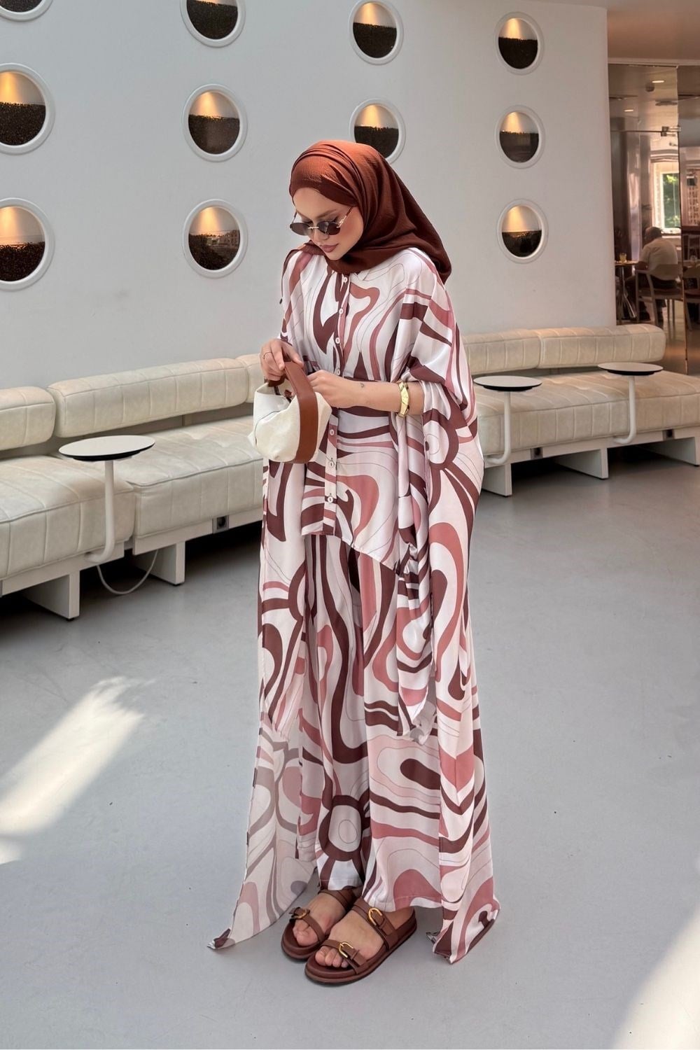Candy Desenli Takım Bej 10072 
