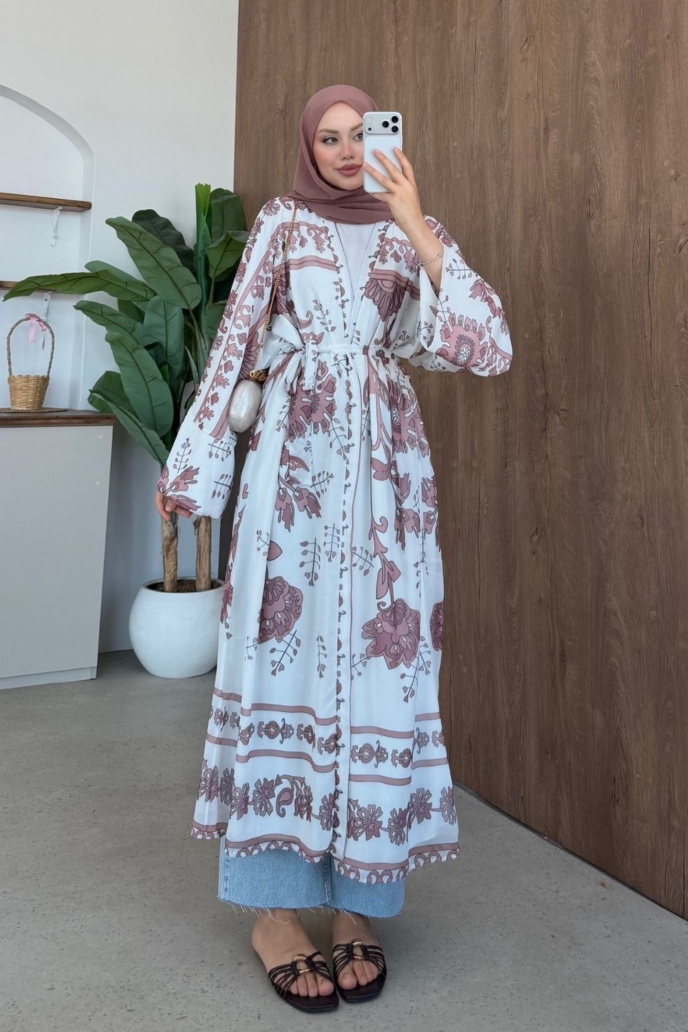 Bohem Esintili Kimono Gül Kurusu 10078 
