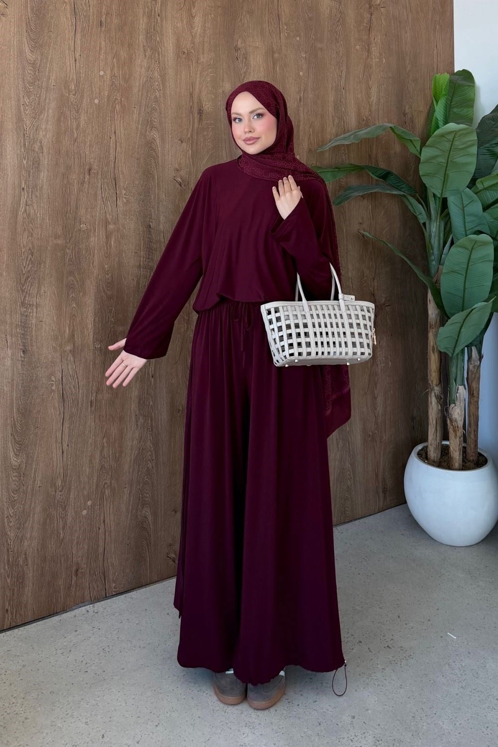 Yasmine Sandy Takım Mürdüm 10079 