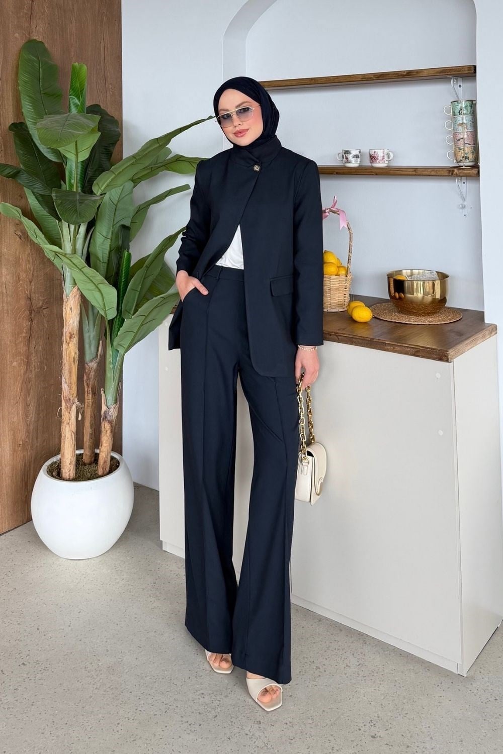 Elite Pantolonlu Takım Lacivert 1031 