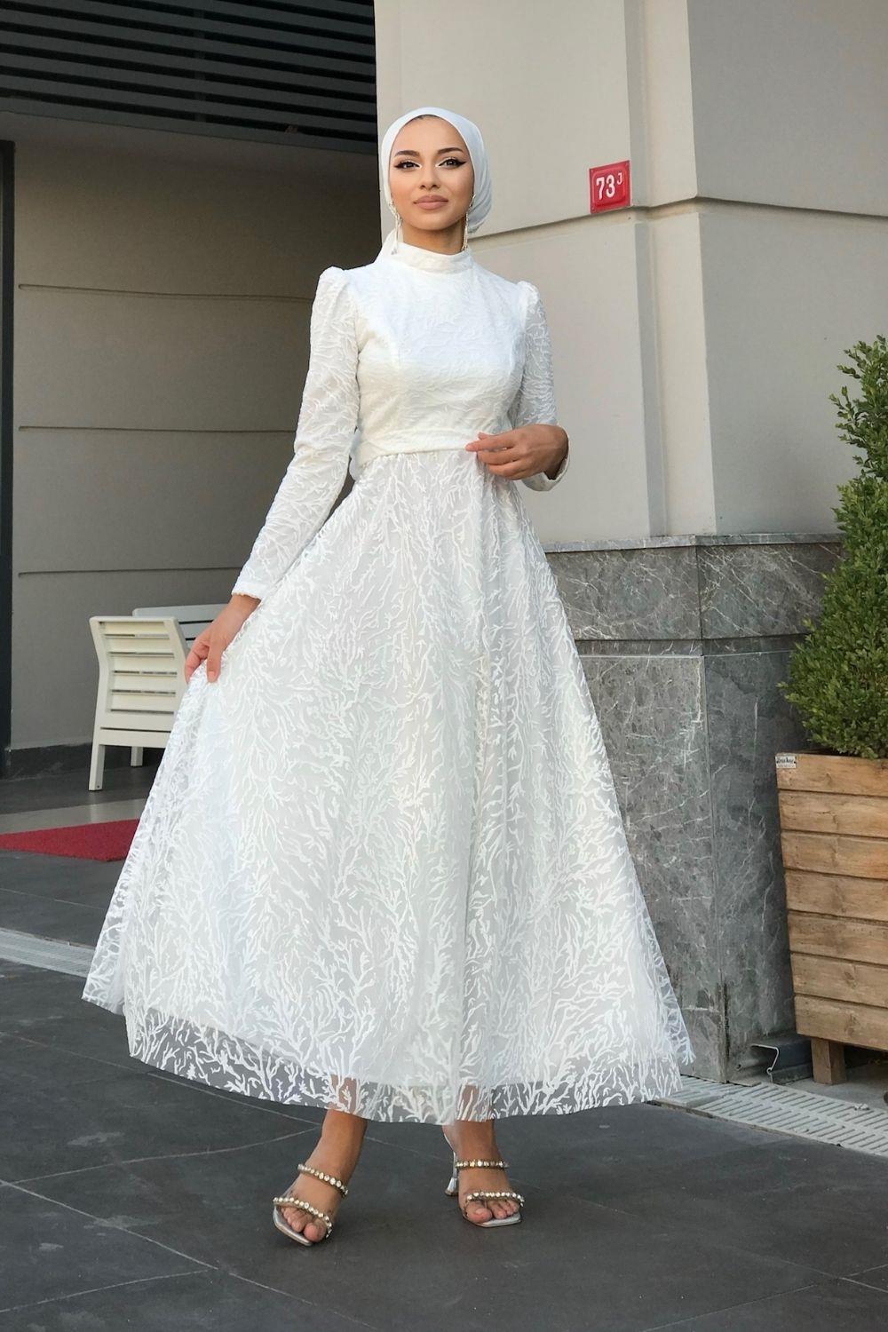 Anatolya Simli Abiye Beyaz 10750 