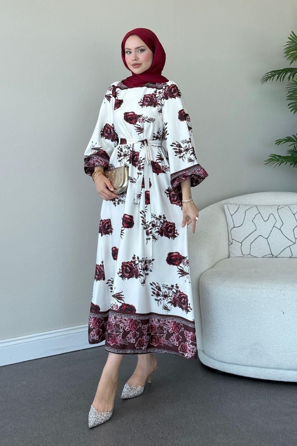 Reyhan Elbise Bordo 1148 
