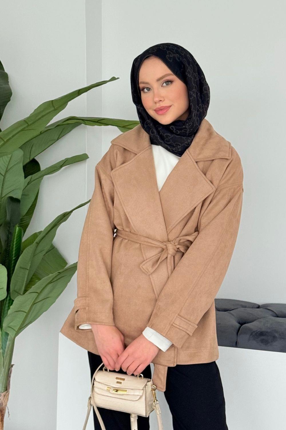 Daisy Süet Ceket Camel 1360 