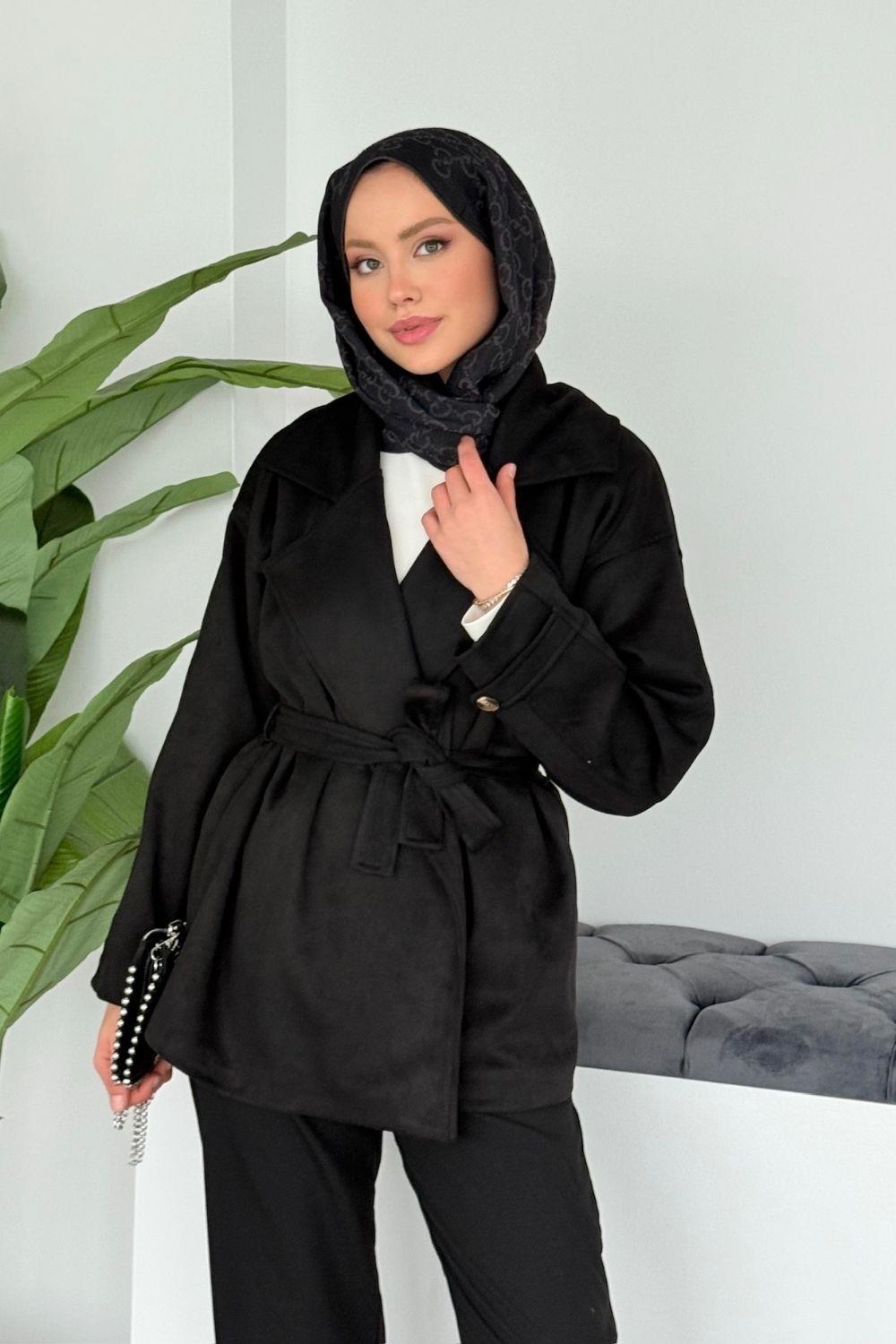 Daisy Süet Ceket Siyah 1360 