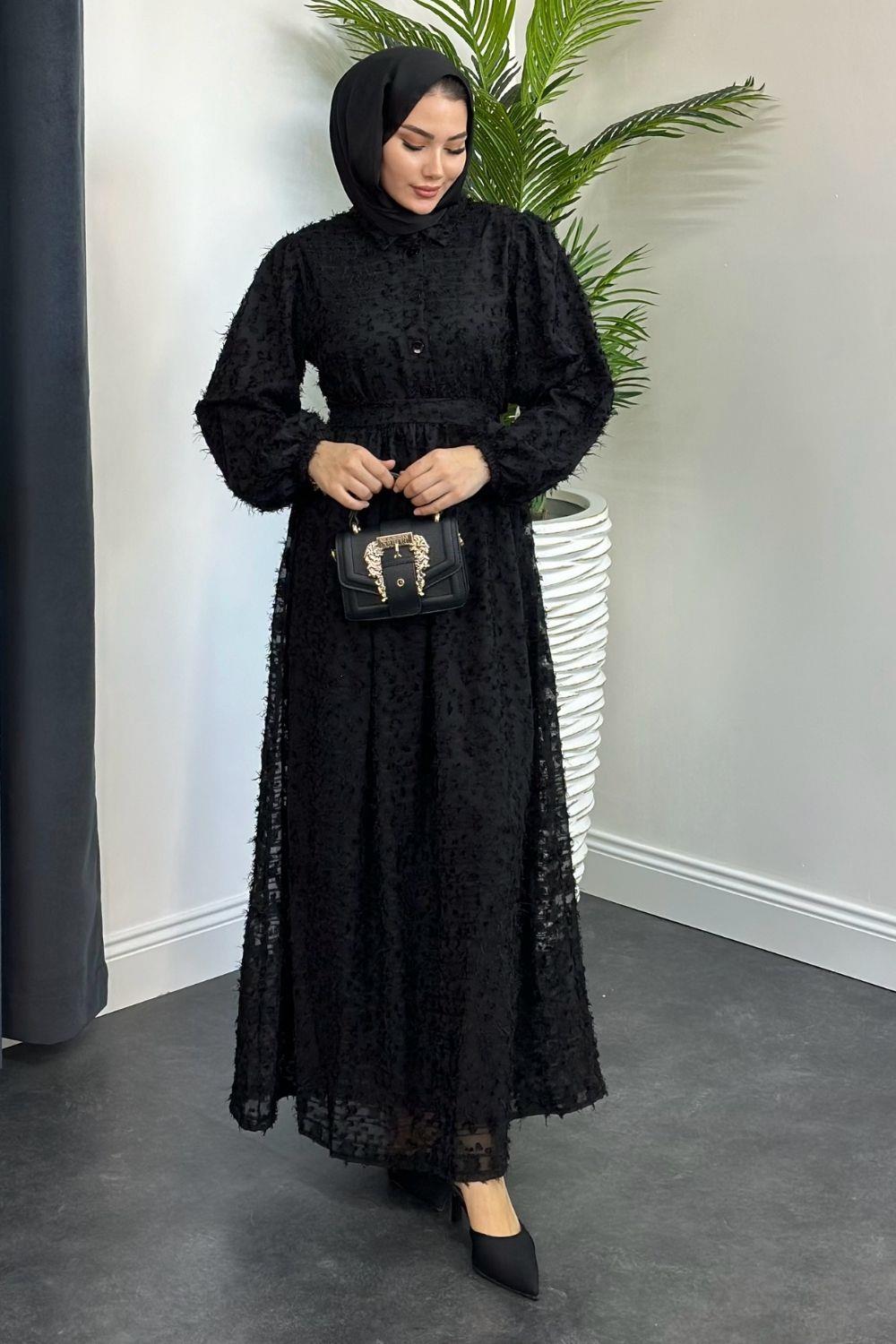 Esilay Elbise Siyah 1402 