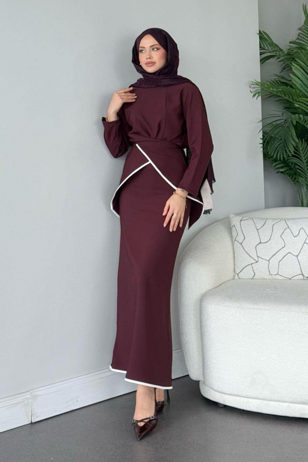 Sarra Takım Bordo 1452 