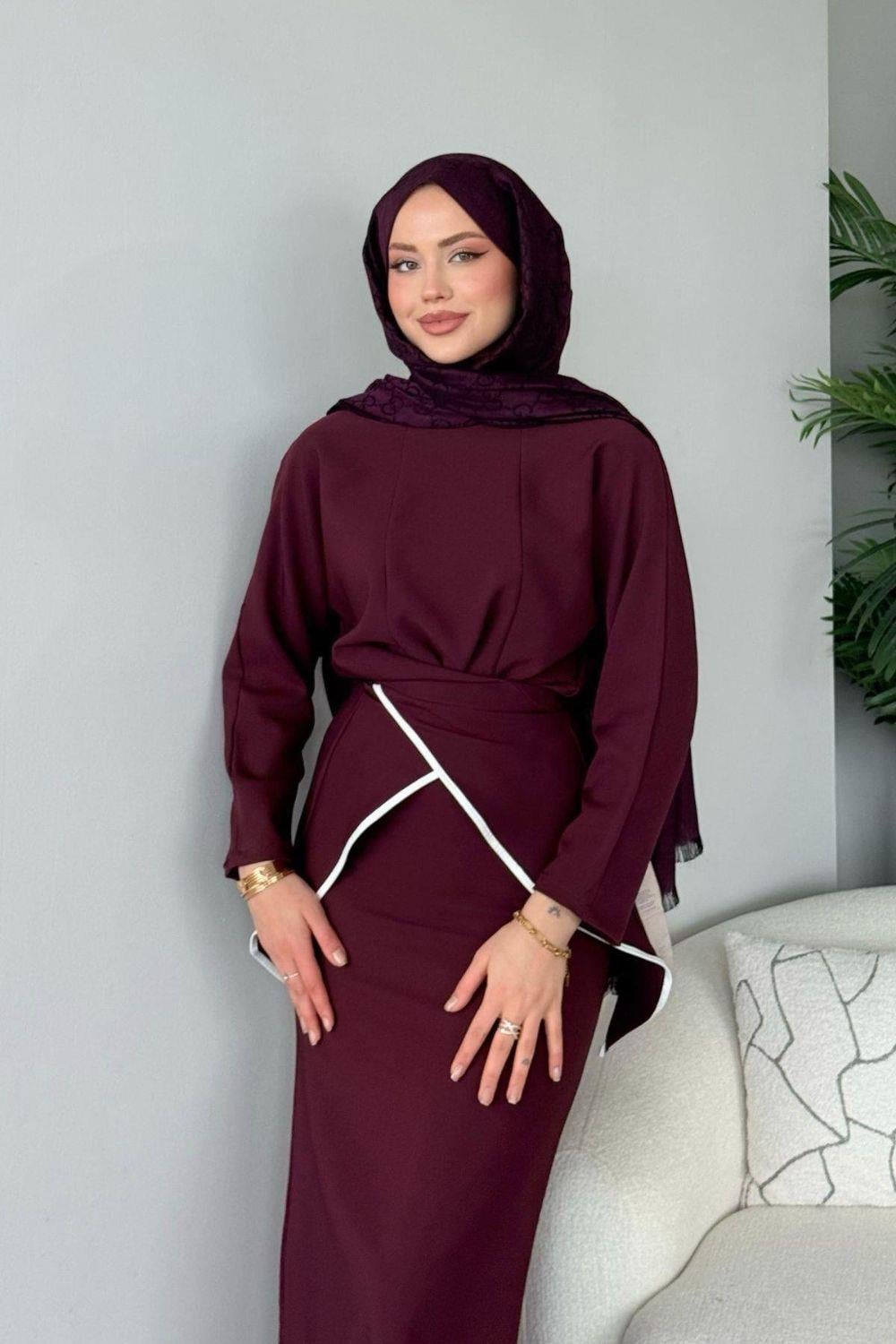 Sarra Takım Bordo 1452 