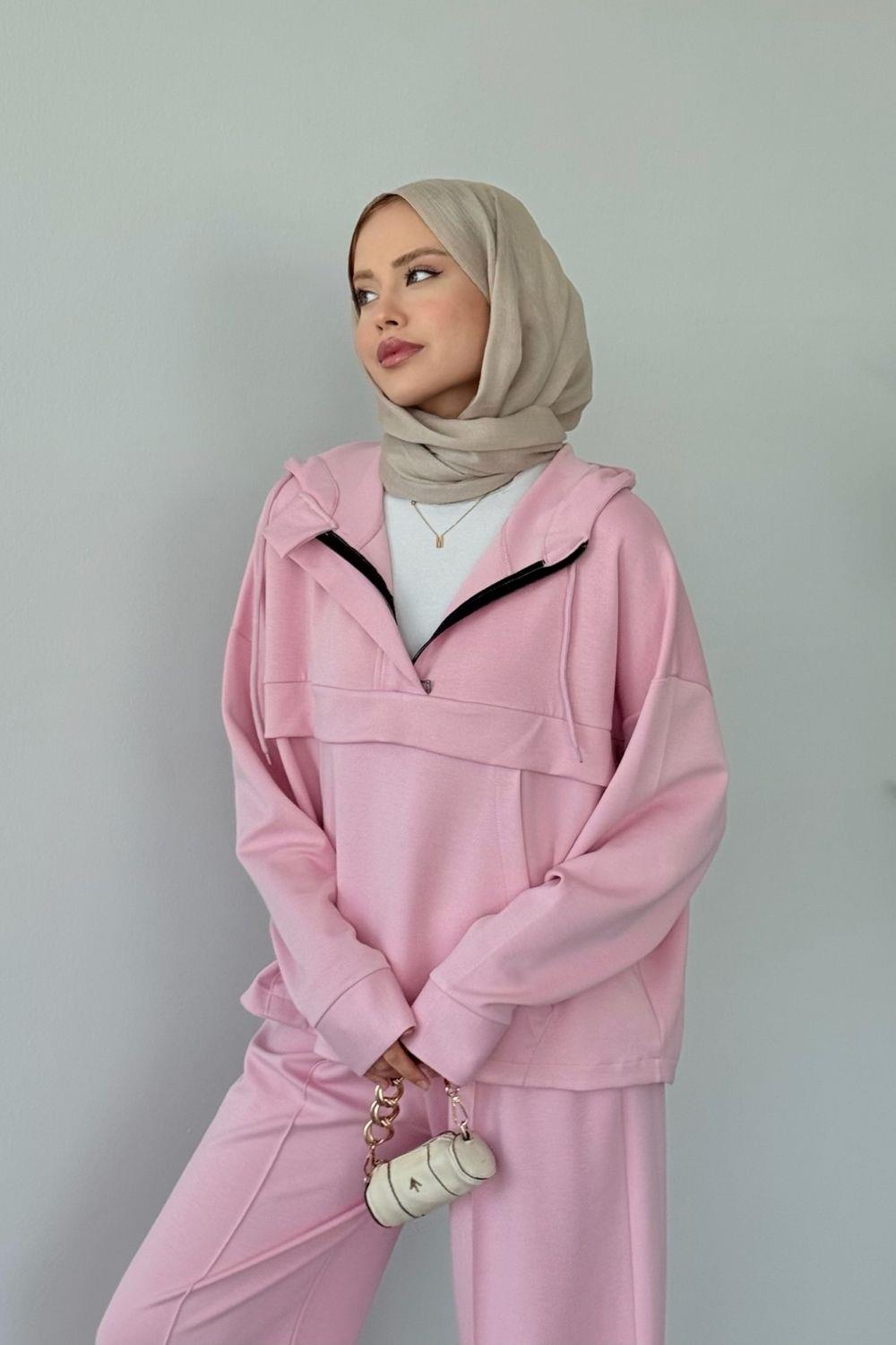 Selvi Yaka Patlı Takım Pembe 20216 
