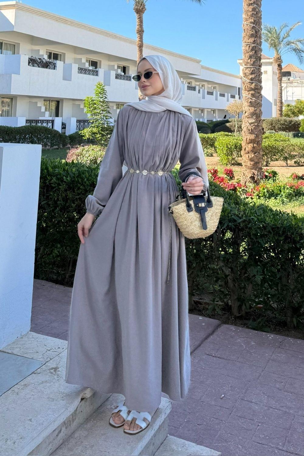 Kontes Elbise Bej 20239 