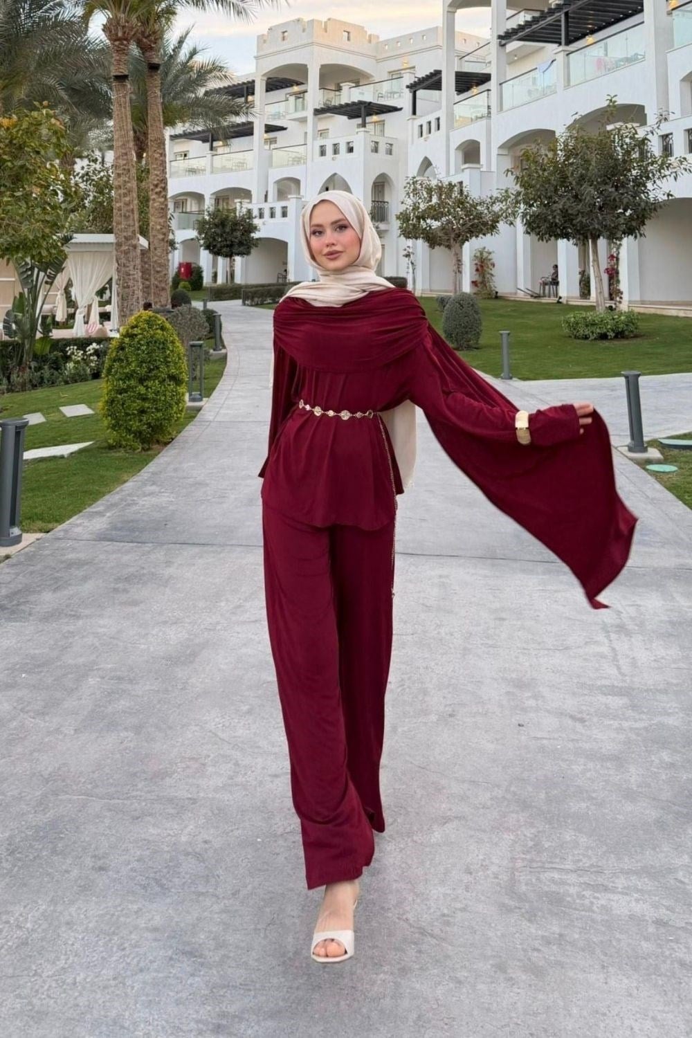Mika Sandy Takım Bordo 20254 