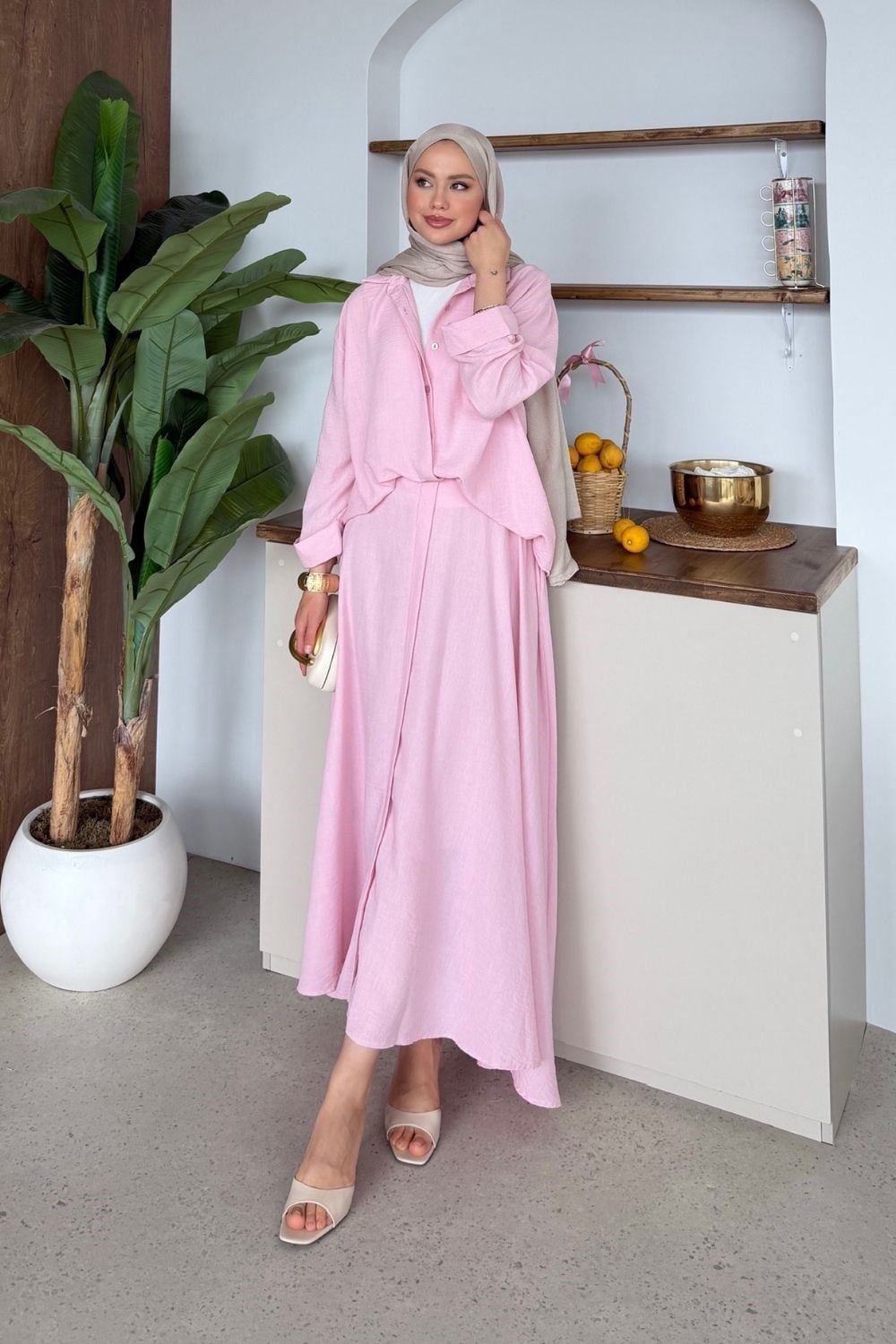 Lalin Etekli Takım Pembe 2032 