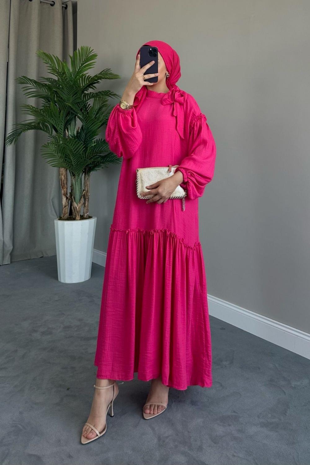Mavella Elbise Pembe 2035 