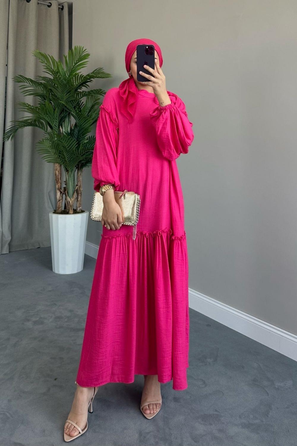 Mavella Elbise Pembe 2035 